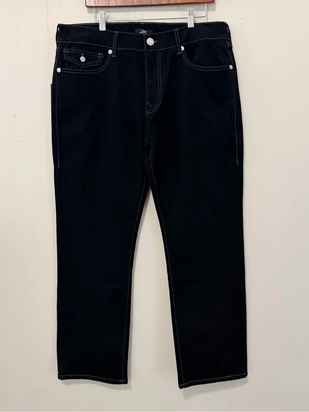 True Religion Men’s Ricky Straight Black Classic Jeans